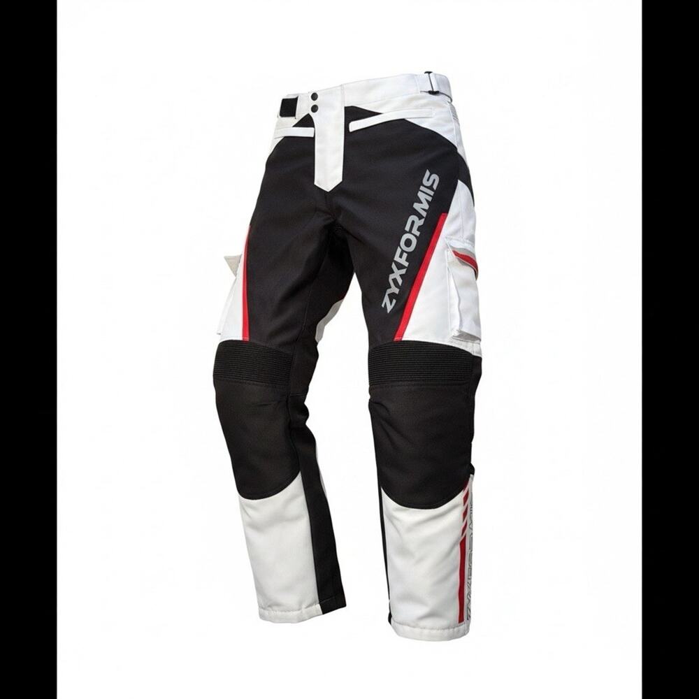 ZYXFORMIS MOTORCYCLE PANTS MENS M - WATERPROOF/WINDPROOF/REMOVABLE ARMOR